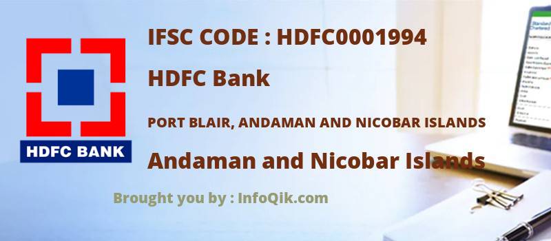 HDFC Bank Port Blair, Andaman And Nicobar Islands, Andaman and Nicobar Islands - IFSC Code