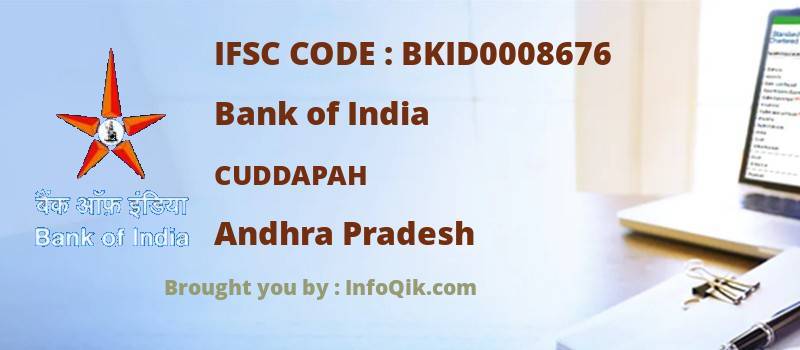 Bank of India Cuddapah, Andhra Pradesh - IFSC Code