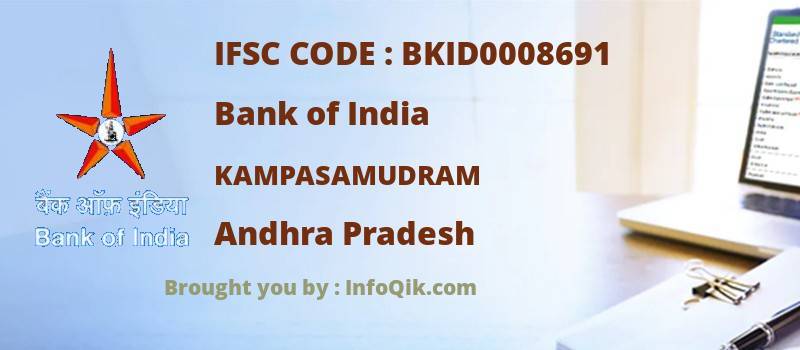 Bank of India Kampasamudram, Andhra Pradesh - IFSC Code