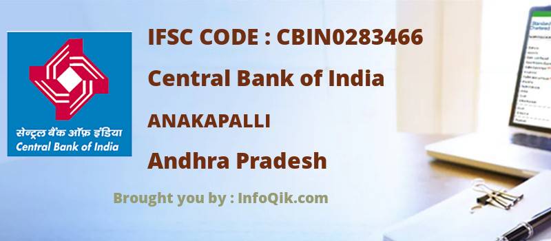 Central Bank of India Anakapalli, Andhra Pradesh - IFSC Code