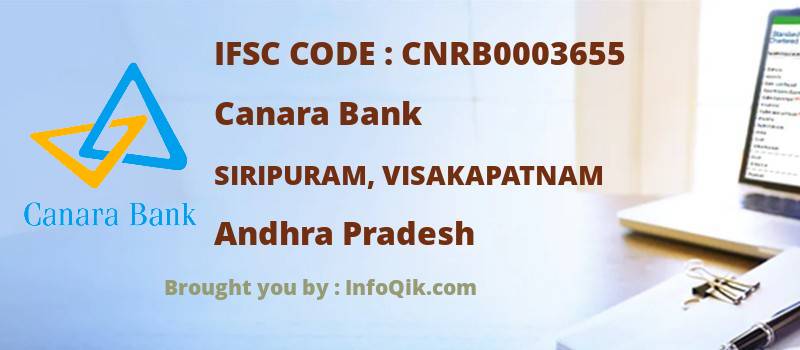 Canara Bank Siripuram, Visakapatnam, Andhra Pradesh - IFSC Code