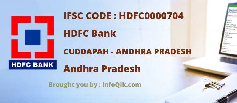 HDFC Bank Cuddapah - Andhra Pradesh, Andhra Pradesh - IFSC Code