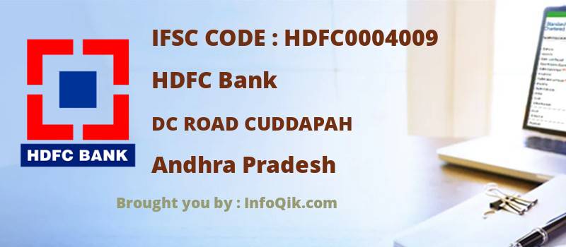 HDFC Bank Dc Road Cuddapah, Andhra Pradesh - IFSC Code