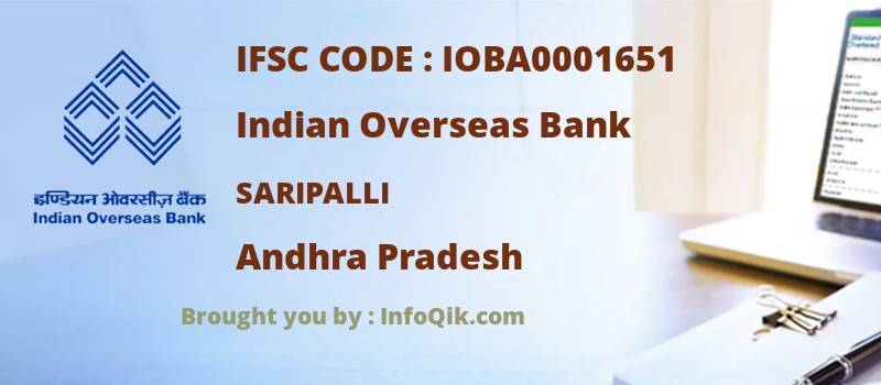 Indian Overseas Bank Saripalli, Andhra Pradesh - IFSC Code