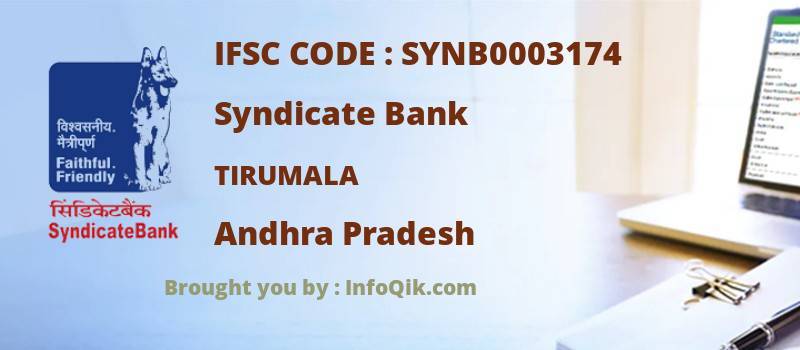 Syndicate Bank Tirumala, Andhra Pradesh - IFSC Code