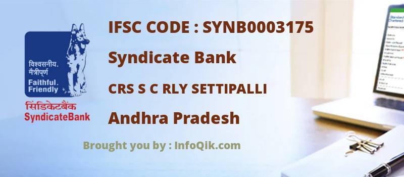 Syndicate Bank Crs S C Rly Settipalli, Andhra Pradesh - IFSC Code