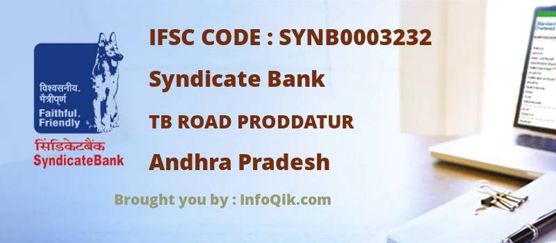 Syndicate Bank Tb Road Proddatur, Andhra Pradesh - IFSC Code