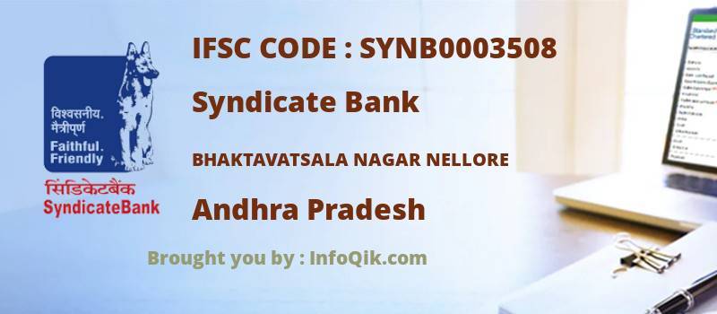 Syndicate Bank Bhaktavatsala Nagar Nellore, Andhra Pradesh - IFSC Code