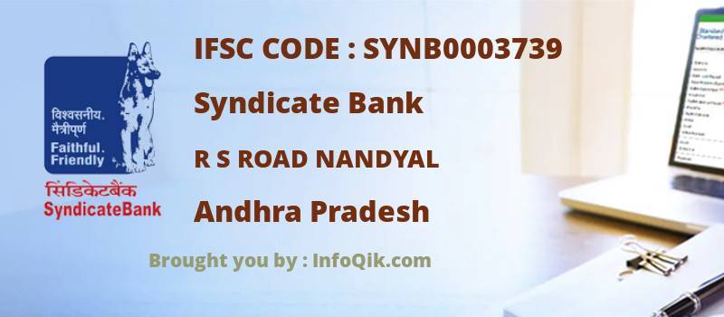 Syndicate Bank R S Road Nandyal, Andhra Pradesh - IFSC Code