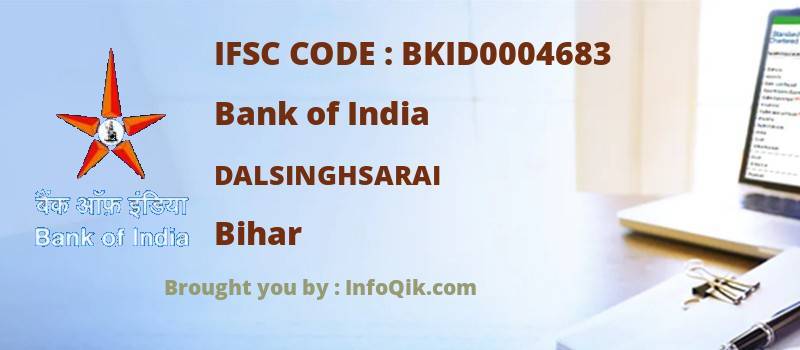 Bank of India Dalsinghsarai, Bihar - IFSC Code