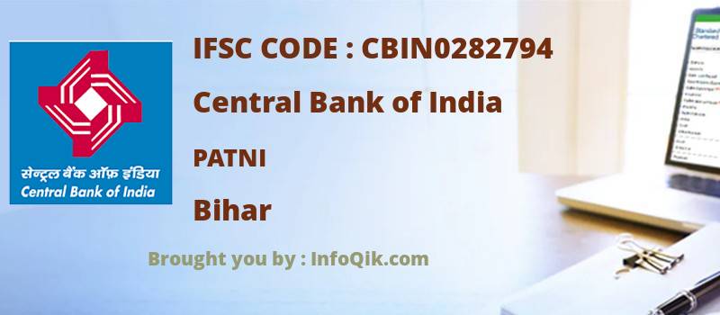 Central Bank of India Patni, Bihar - IFSC Code
