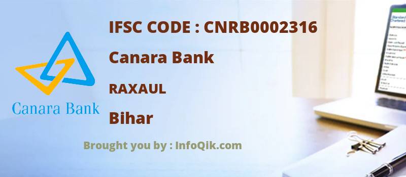 Canara Bank Raxaul, Bihar - IFSC Code