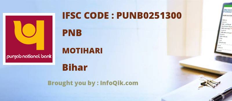 PNB Motihari, Bihar - IFSC Code