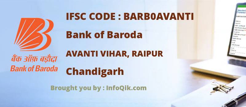 Bank of Baroda Avanti Vihar, Raipur, Chandigarh - IFSC Code