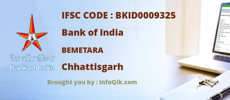Bank of India Bemetara, Chhattisgarh - IFSC Code