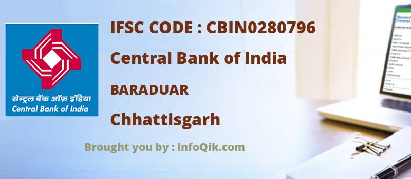 Central Bank of India Baraduar, Chhattisgarh - IFSC Code