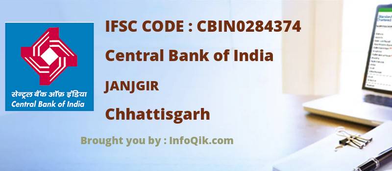 Central Bank of India Janjgir, Chhattisgarh - IFSC Code
