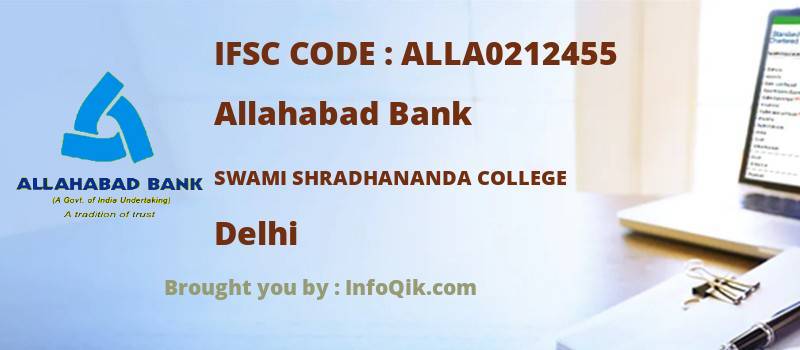 Allahabad Bank Swami Shradhananda College, Delhi - IFSC Code