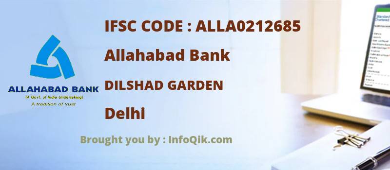 Allahabad Bank Dilshad Garden, Delhi - IFSC Code