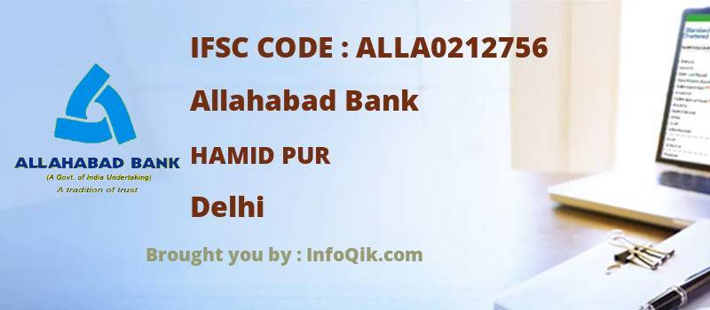 Allahabad Bank Hamid Pur, Delhi - IFSC Code