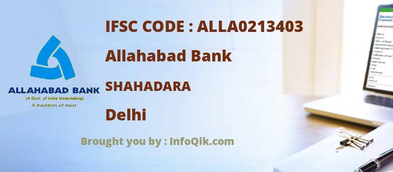 Allahabad Bank Shahadara, Delhi - IFSC Code