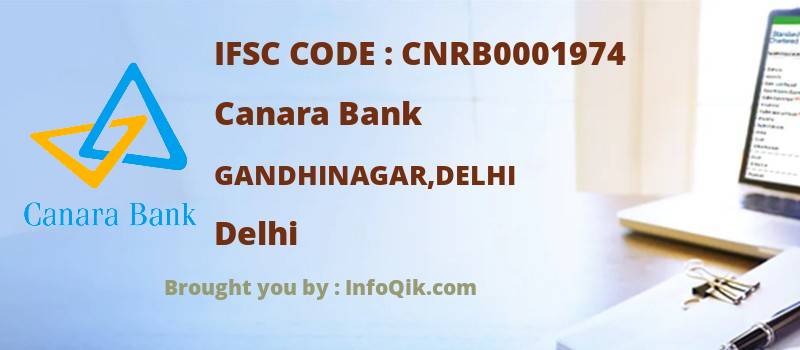 Canara Bank Gandhinagar,delhi, Delhi - IFSC Code
