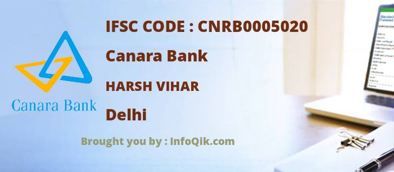 Canara Bank Harsh Vihar, Delhi - IFSC Code