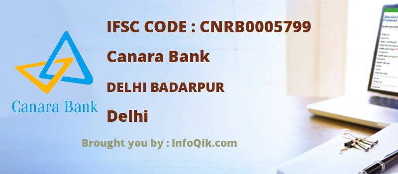 Canara Bank Delhi Badarpur, Delhi - IFSC Code