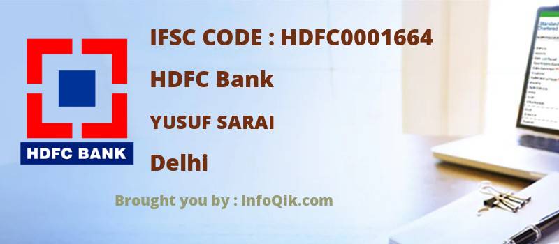 HDFC Bank Yusuf Sarai, Delhi - IFSC Code