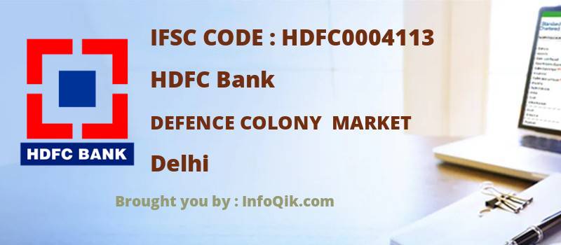HDFC Bank Defence Colony  Market, Delhi - IFSC Code