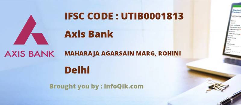 Axis Bank Maharaja Agarsain Marg, Rohini, Delhi - IFSC Code