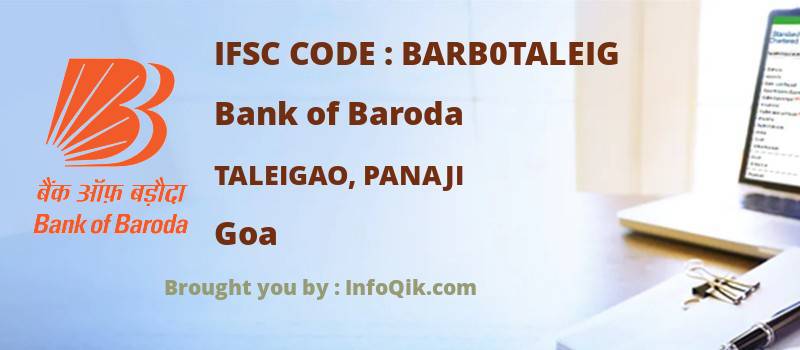 Bank of Baroda Taleigao, Panaji, Goa - IFSC Code