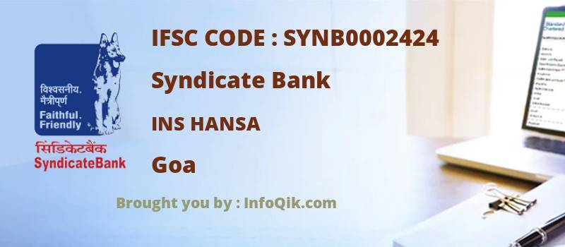 Syndicate Bank Ins Hansa, Goa - IFSC Code