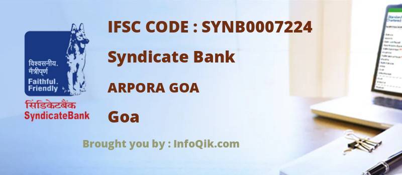 Syndicate Bank Arpora Goa, Goa - IFSC Code