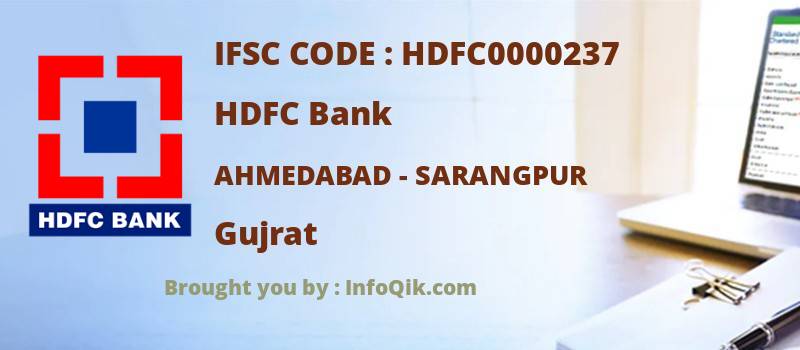 HDFC Bank Ahmedabad - Sarangpur, Gujrat - IFSC Code