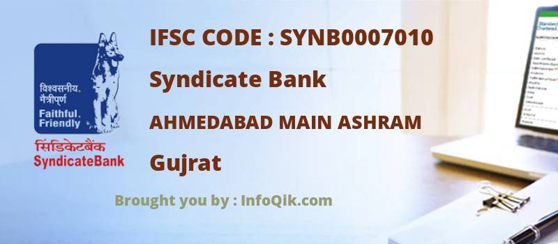 Syndicate Bank Ahmedabad Main Ashram, Gujrat - IFSC Code