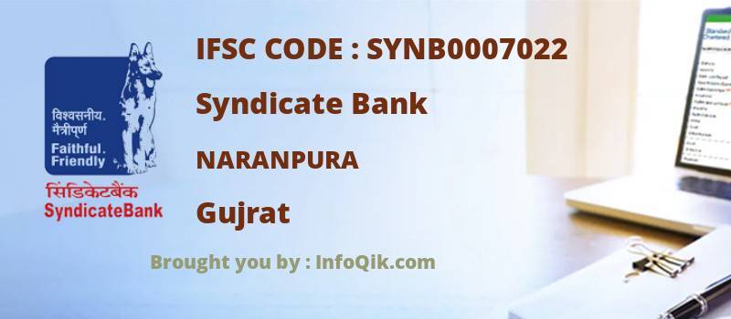 Syndicate Bank Naranpura, Gujrat - IFSC Code
