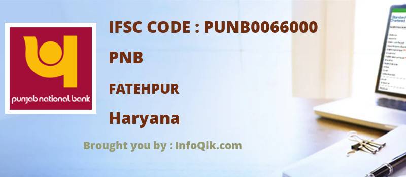 PNB Fatehpur, Haryana - IFSC Code