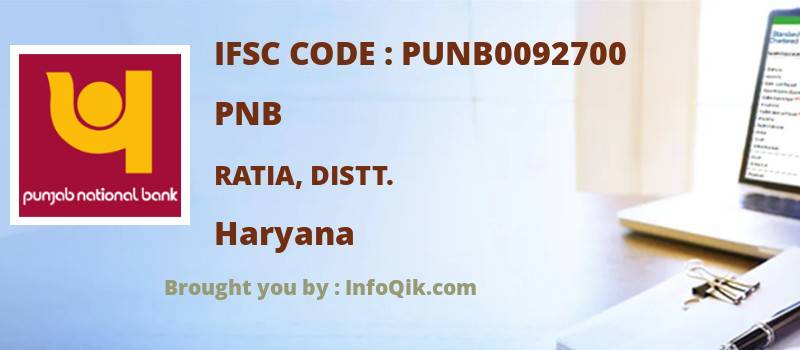 PNB Ratia, Distt., Haryana - IFSC Code