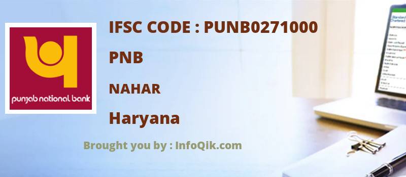 PNB Nahar, Haryana - IFSC Code