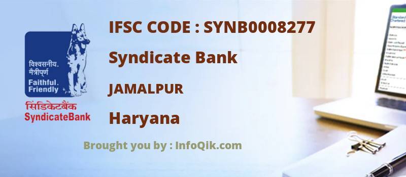 Syndicate Bank Jamalpur, Haryana - IFSC Code