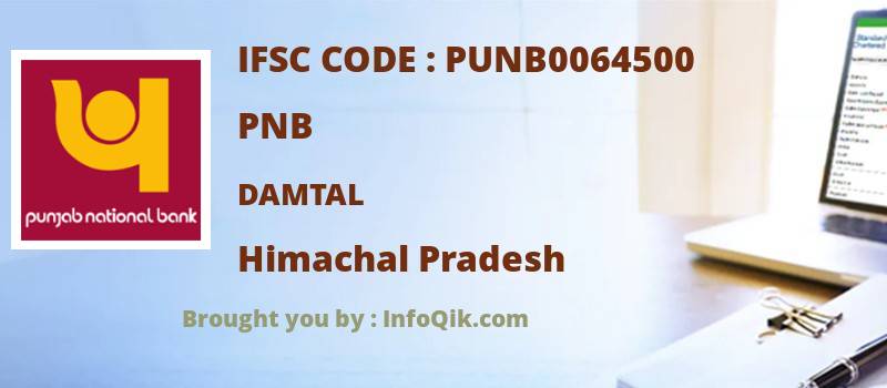 PNB Damtal, Himachal Pradesh - IFSC Code