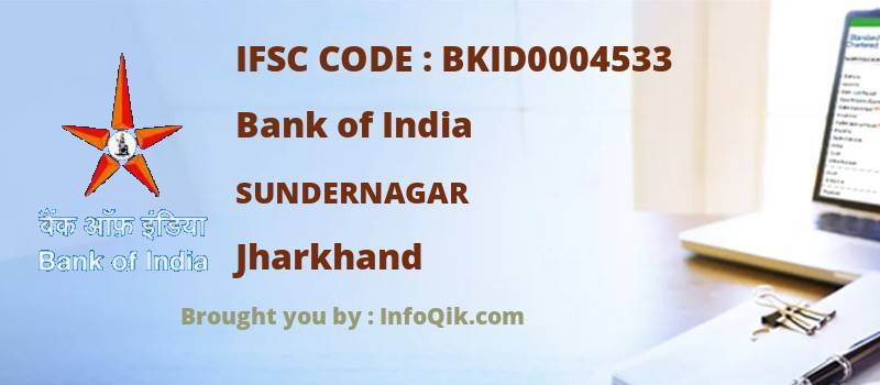 Bank of India Sundernagar, Jharkhand - IFSC Code