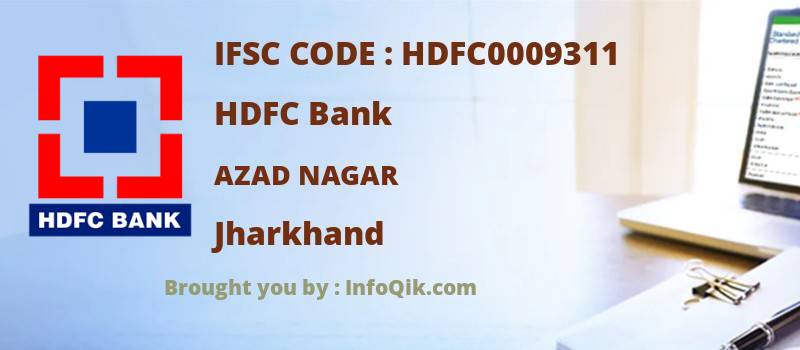 HDFC Bank Azad Nagar, Jharkhand - IFSC Code