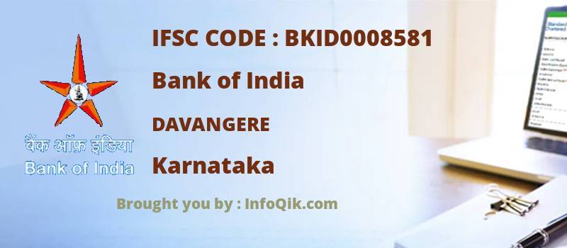 Bank of India Davangere, Karnataka - IFSC Code