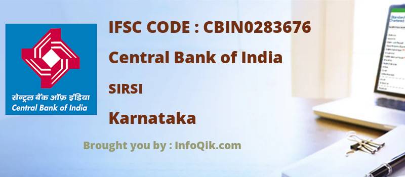 Central Bank of India Sirsi, Karnataka - IFSC Code