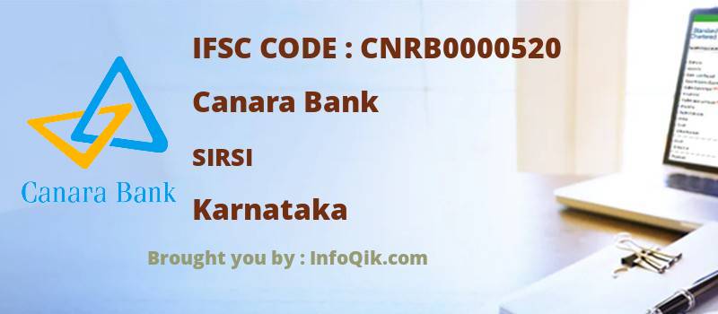 Canara Bank Sirsi, Karnataka - IFSC Code