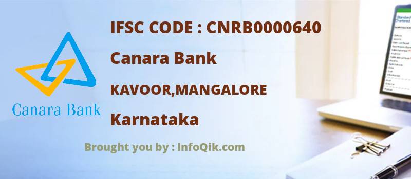 Canara Bank Kavoor,mangalore, Karnataka - IFSC Code