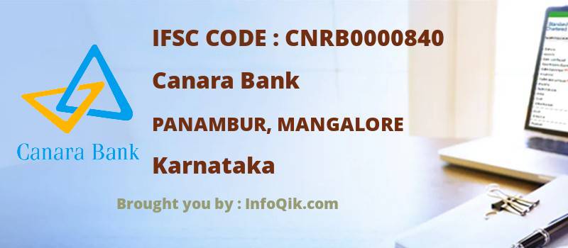 Canara Bank Panambur, Mangalore, Karnataka - IFSC Code