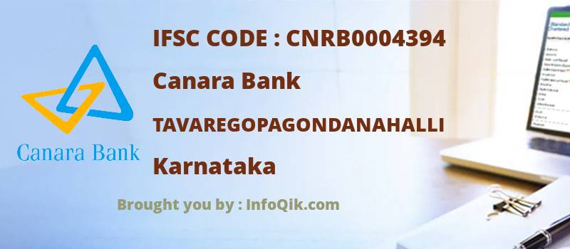 Canara Bank Tavaregopagondanahalli, Karnataka - IFSC Code